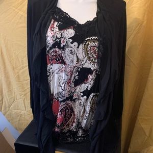 Daisy Fuentes Cardigan/Lane Bryant Cami with lace